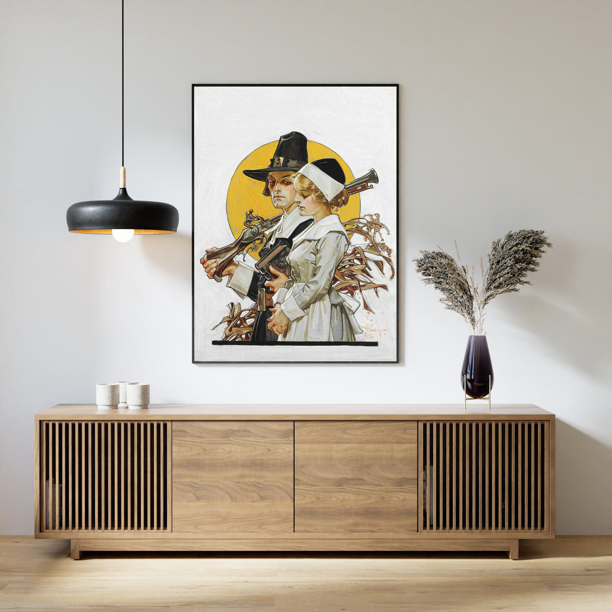 J.C. Leyendecker — Giving Thanks (Thanksgiving Couple) | Vintage Thanksgiving Print
