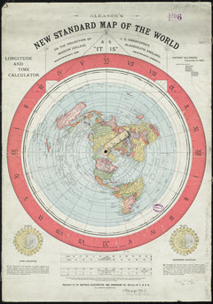 Alexander Gleason — Gleason's New Standard Map of the World | Antique World Map Print
