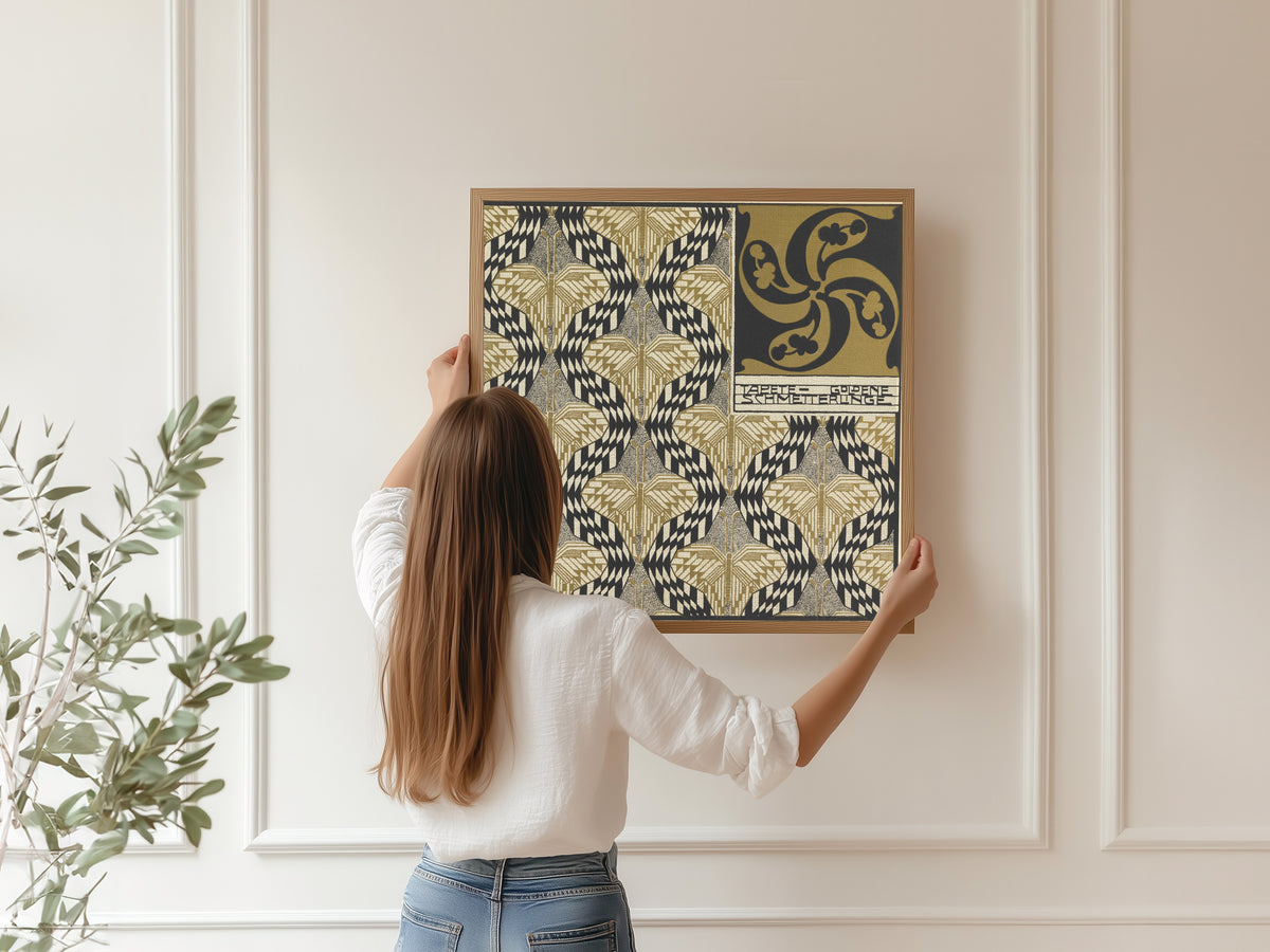 Koloman Moser — Golden Butterfly Wallpaper | Lithograph Print