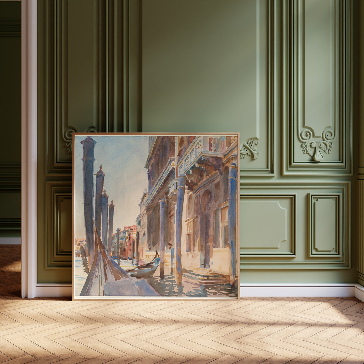 John Singer Sargent — Gondola Moorings on the Grand Canal | Fine Art Print