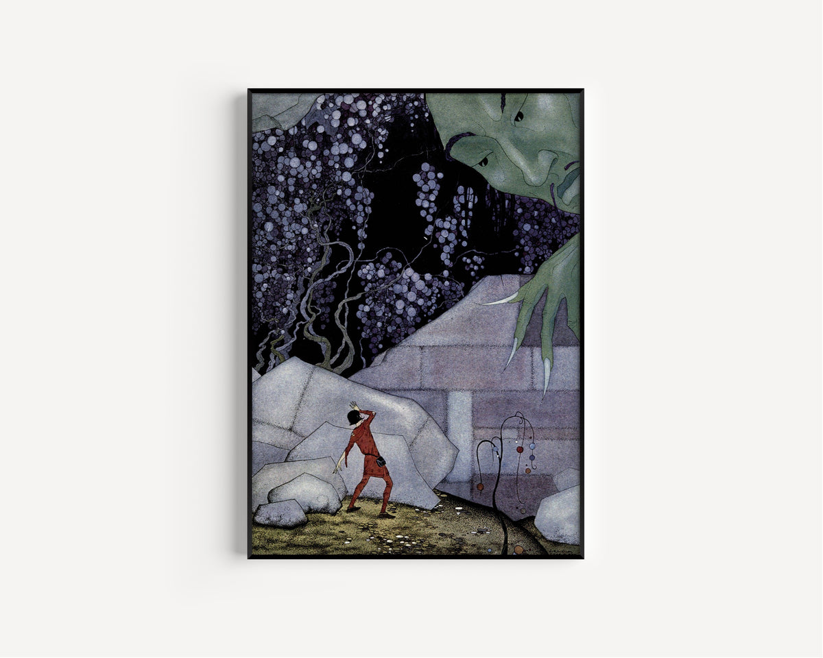 Virginia Frances Sterrett — Good Little Henry: A part of the wall crumbled with a terrible noise | Fairy Tale Illustration Print