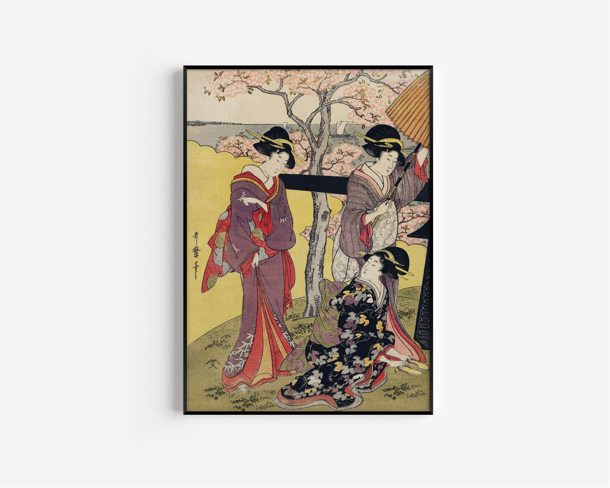 Kitagawa Utamaro — Gotenyama no Hanami Hidari | Japanese Woodblock Print (Ukiyo-e)