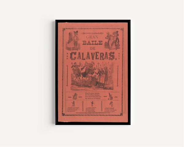 José Guadalupe Posada — Gran baile de calaveras | Relief Print