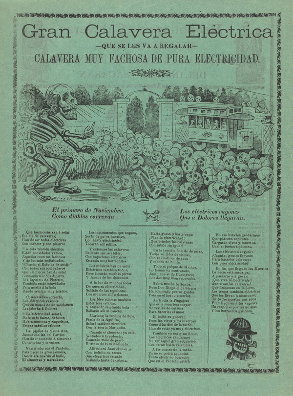 José Guadalupe Posada — Gran calavera eléctrica | Relief Print