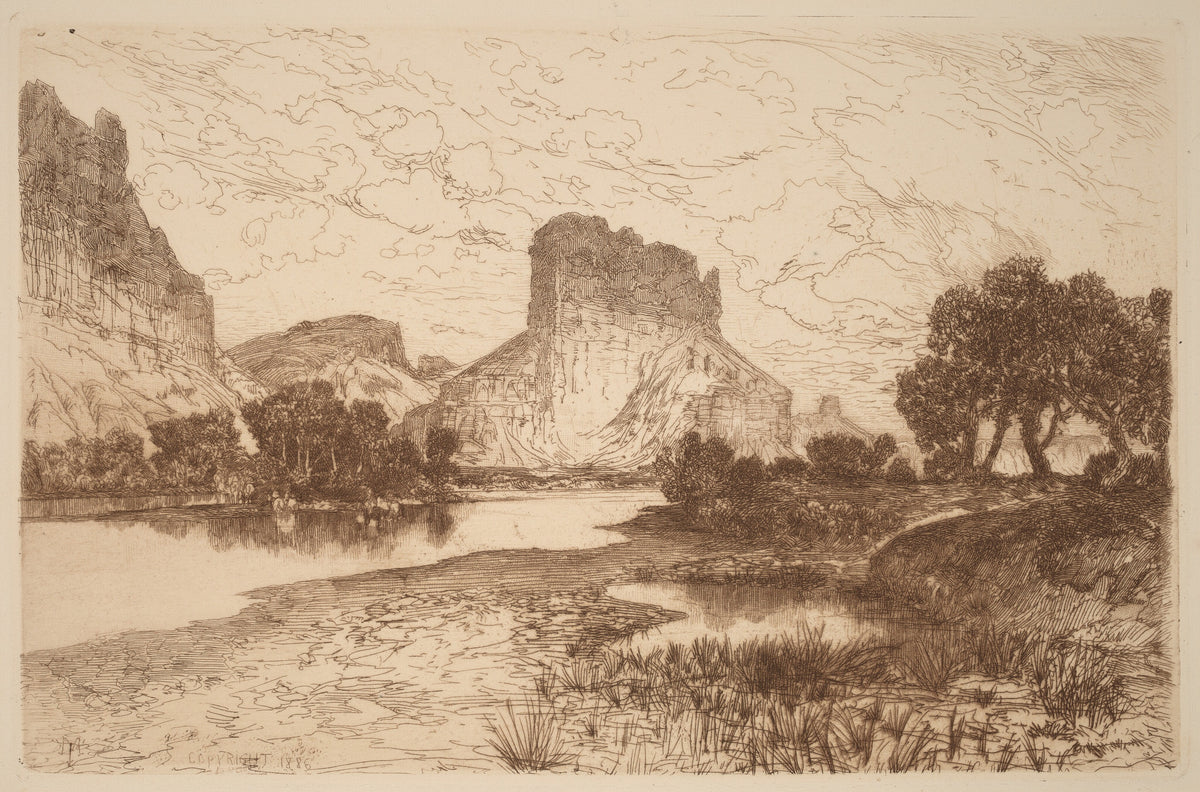Thomas Moran — Green River, Wyoming Territory | Etching Print