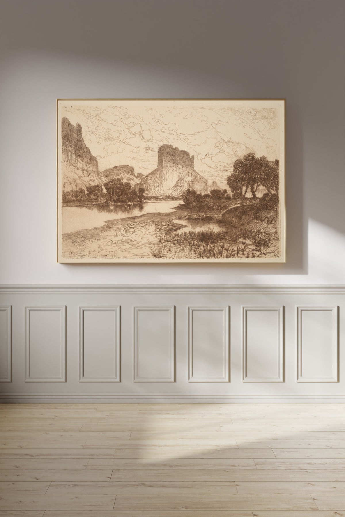Thomas Moran — Green River, Wyoming Territory | Etching Print