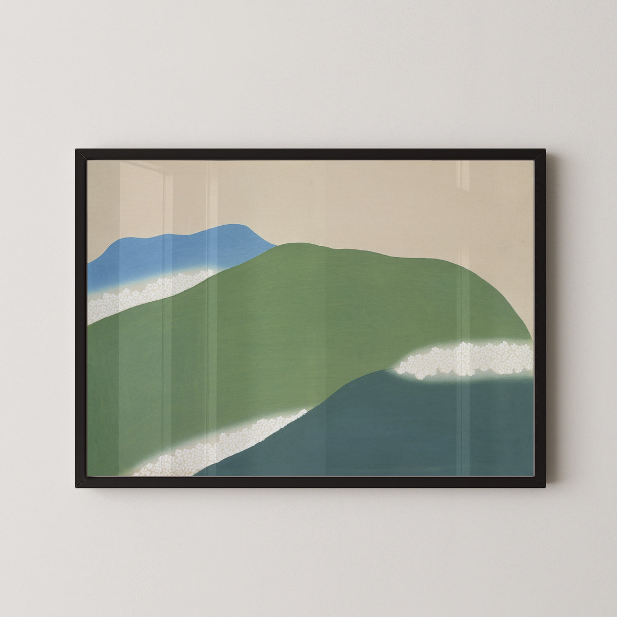 Kamisaka Sekka — Green mountains, from Momoyogusa | Japanese Woodblock Print