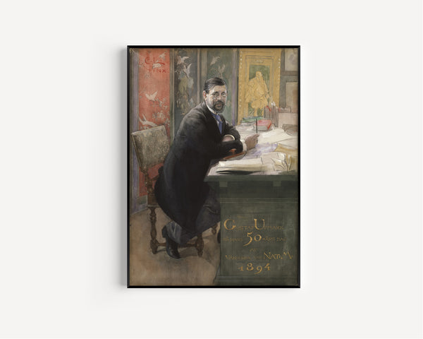 Carl Larsson — Gustaf Upmark, director of the Nationalmuseum | Swedish Watercolour Print