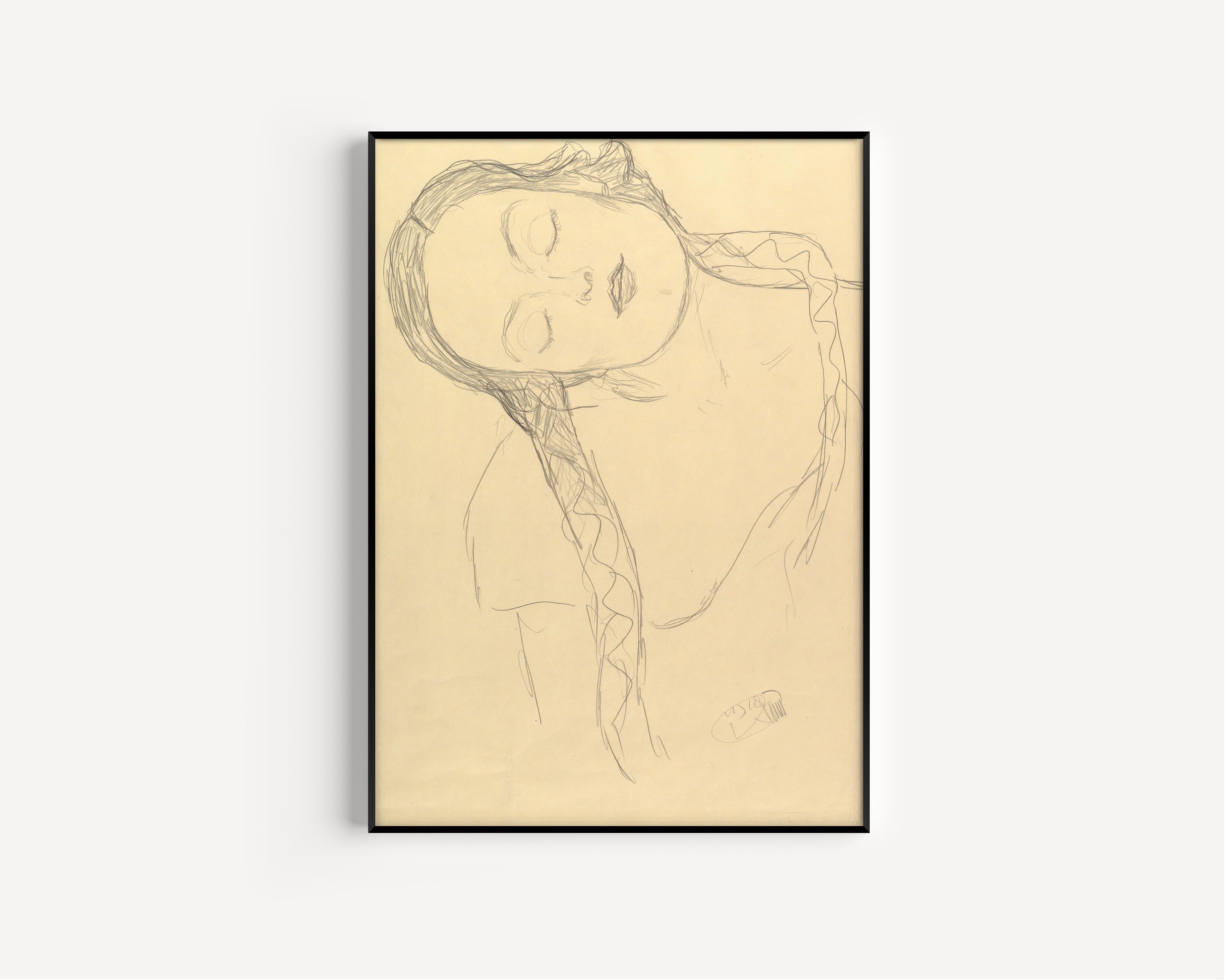 Gustav Klimt — Half-figure of a Young Woman | Fine Art Print