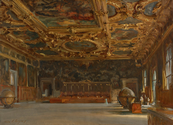 John Singer Sargent — Hall of the Grand Council, Doge's Palace, Venice | Fine Art Print