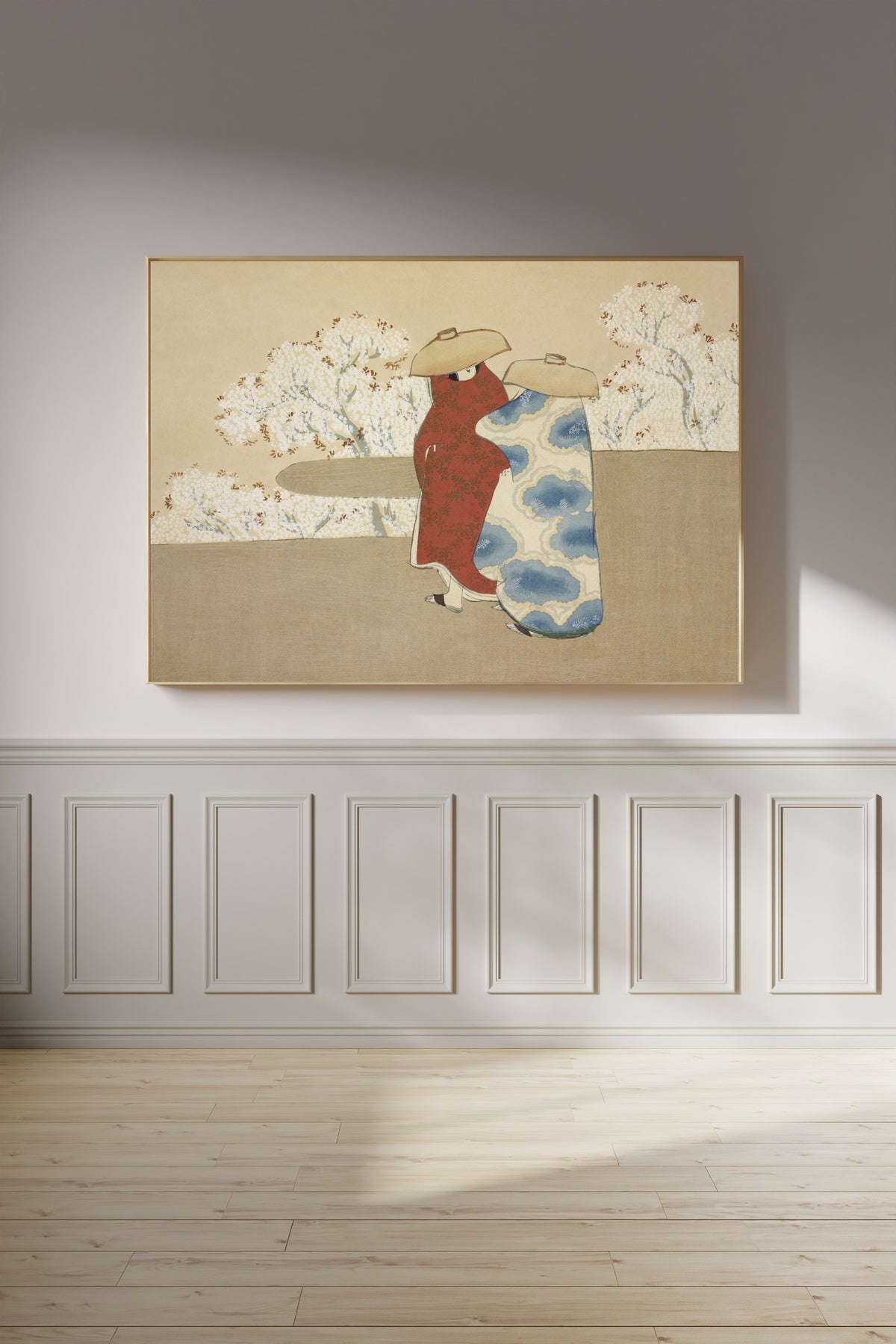 Kamisaka Sekka — Hanami season, from Momoyogusa | Japanese Woodblock Print