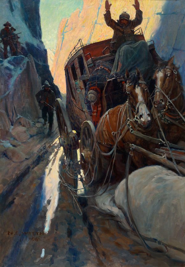 N. C. Wyeth — Hands Up! | Illustration Art Print