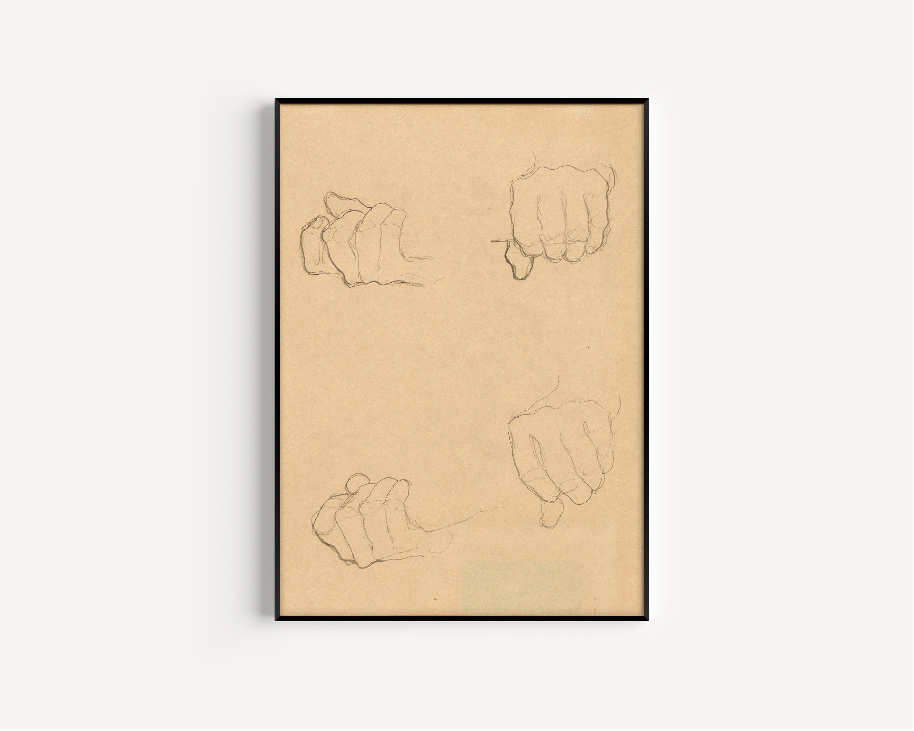 Gustav Klimt — Study of Hands | Fine Art Print