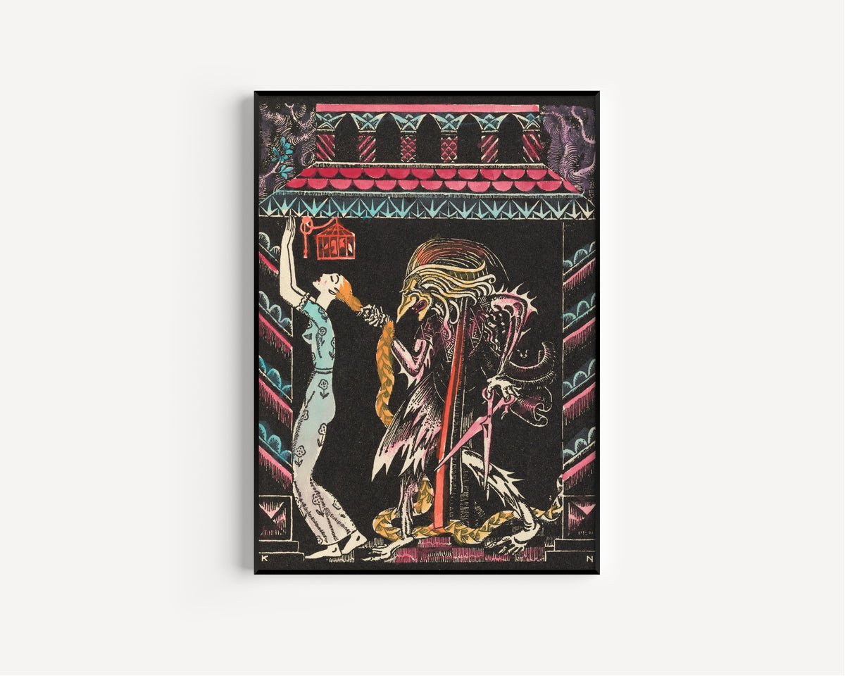Kay Nielsen — Hansel and Gretel and Other Stories: Snip, Snap, She Cut Off Her Tresses | Fairy Tale Illustration Print
