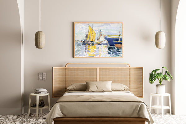 Henri-Edmond Cross — Harbour with Yellow Sails, Watercolour | Fine Art Print