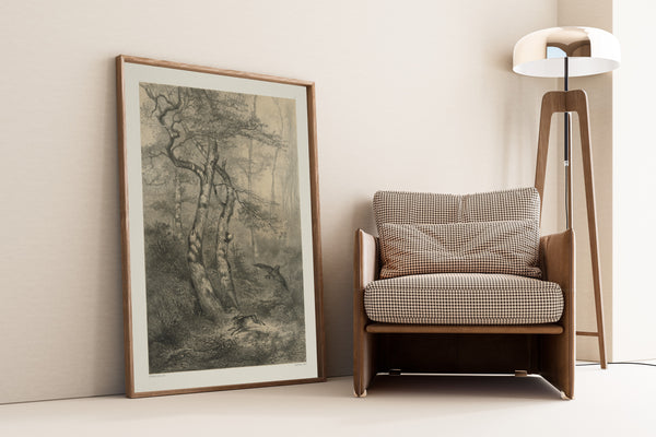 Karl Bodmer — Hare Pursued by a Goshawk | Fine Art Print