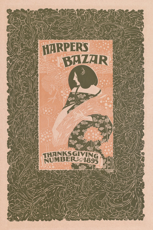 Will Bradley — Harper's Bazar, Thanksgiving Number, 1895 | Vintage Thanksgiving Print