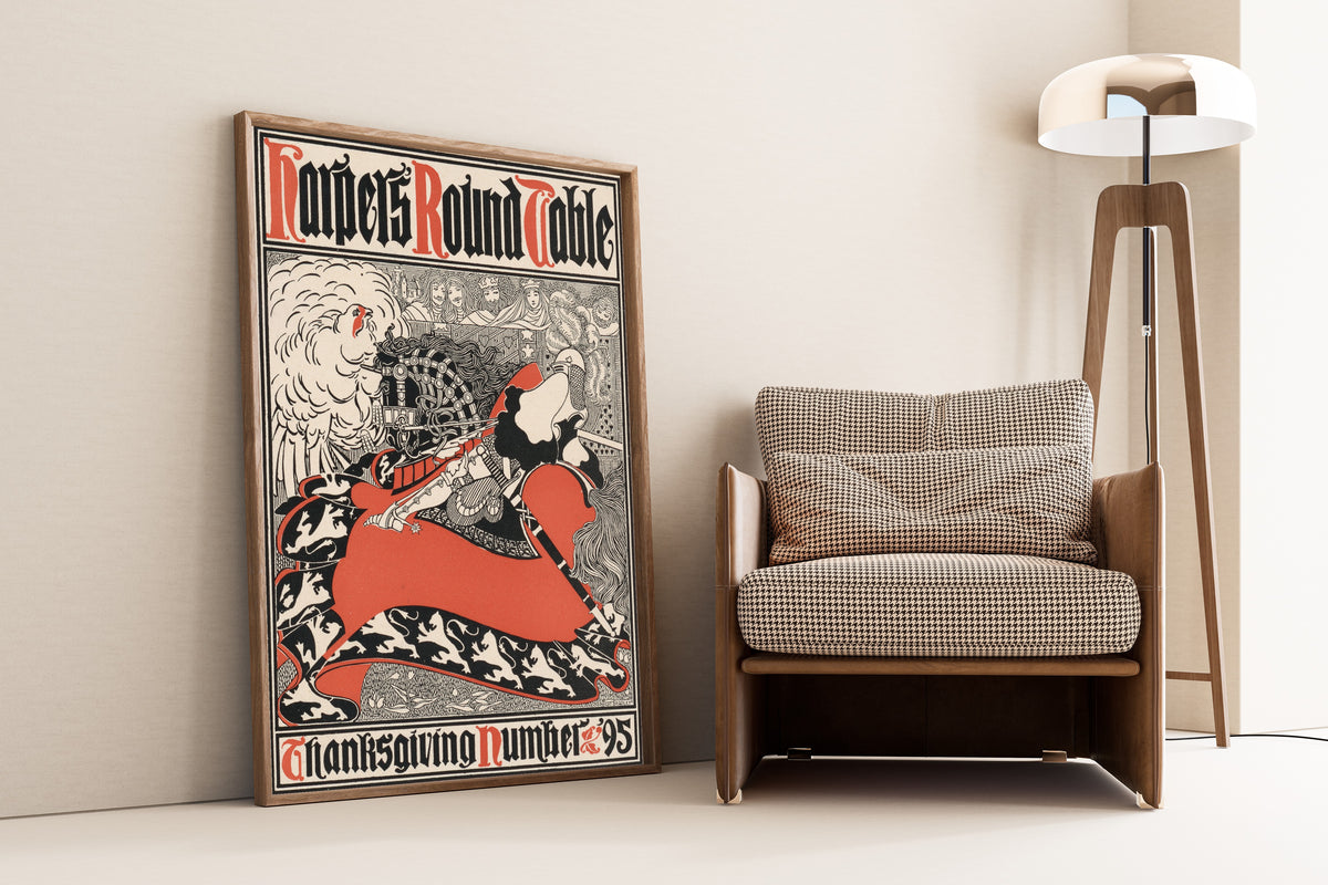 Will Bradley — Harper's Round Table, Thanksgiving Number, 1895 | Vintage Thanksgiving Print