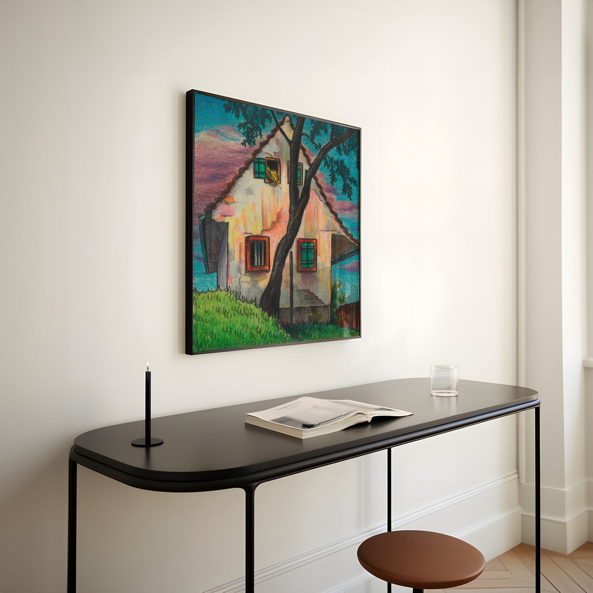 Karl Wiener — Haus im Abend (House in the Evening) | Expressionist Art Print