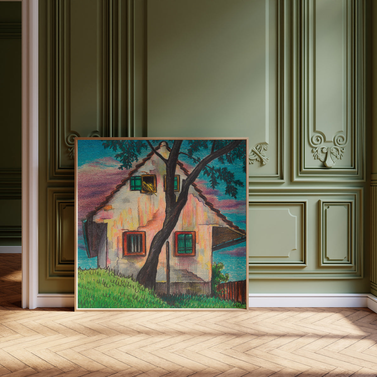 Karl Wiener — Haus im Abend (House in the Evening) | Expressionist Art Print
