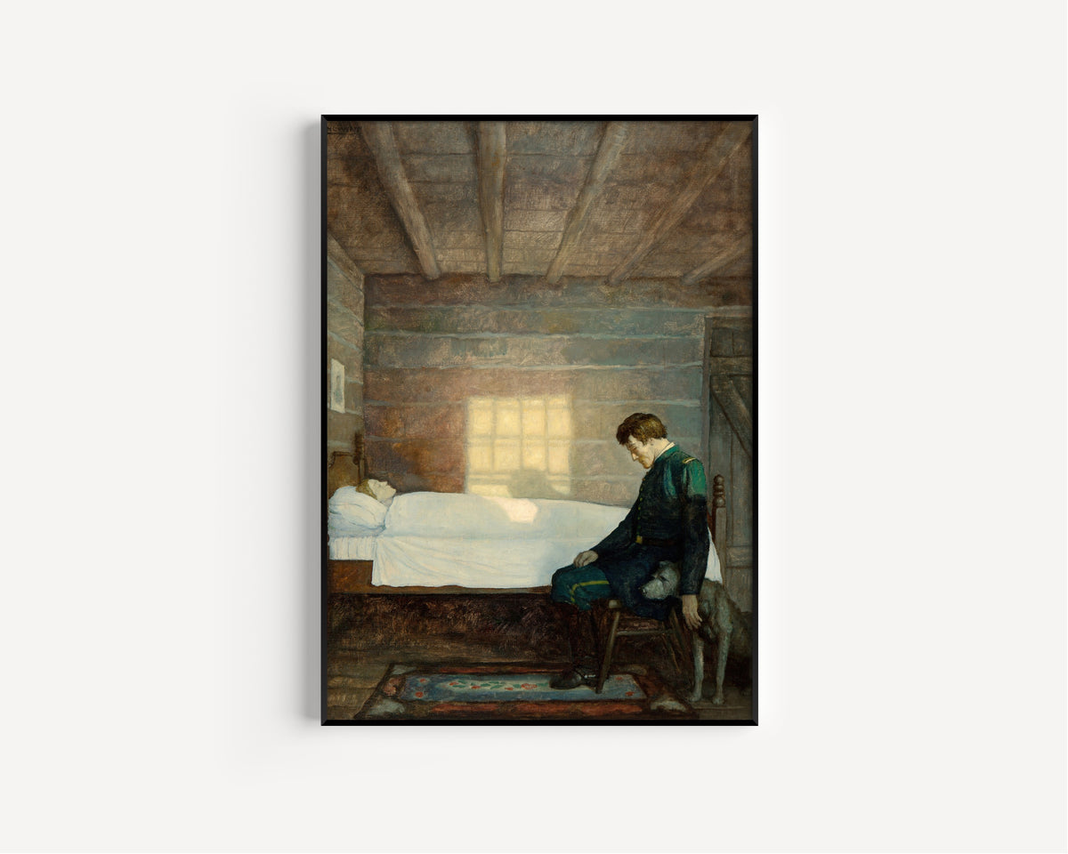 N. C. Wyeth — He Sat There until the Sun Went Down, from The Little Shepherd of Kingdom Come | Illustration Art Print