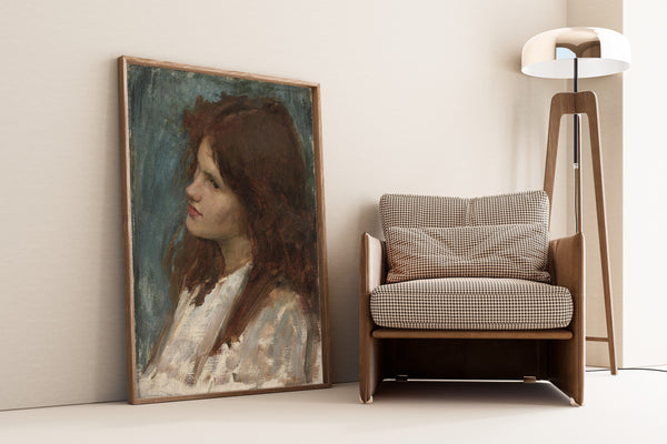 John William Waterhouse — Head of a Girl | Pre-Raphaelite Art Print