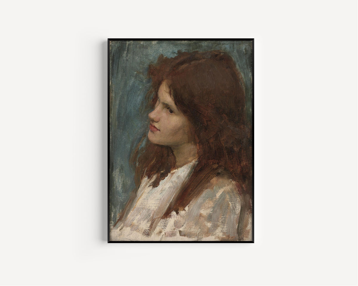 John William Waterhouse — Head of a Girl | Pre-Raphaelite Art Print