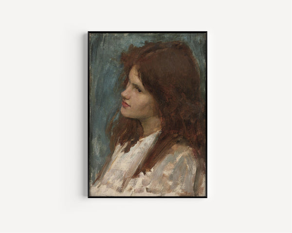 John William Waterhouse — Head of a Girl | Pre-Raphaelite Art Print