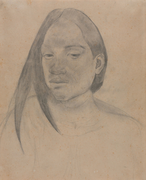 Paul Gauguin — Head of a Tahitian Woman (Graphite Study) | Fine Art Print