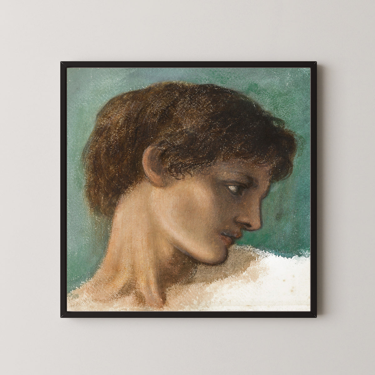 Edward Burne-Jones — Head of a Young Man | Pre-Raphaelite Art Print