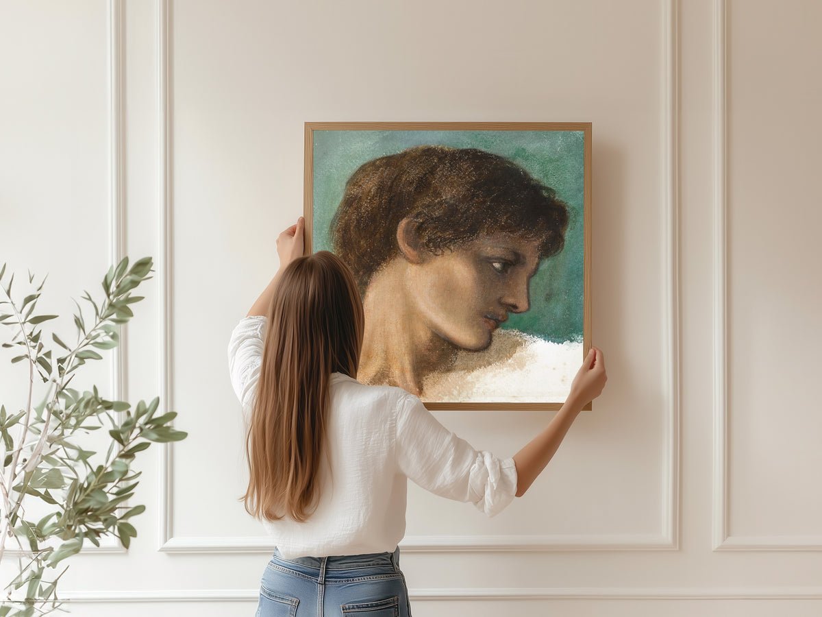 Edward Burne-Jones — Head of a Young Man | Pre-Raphaelite Art Print
