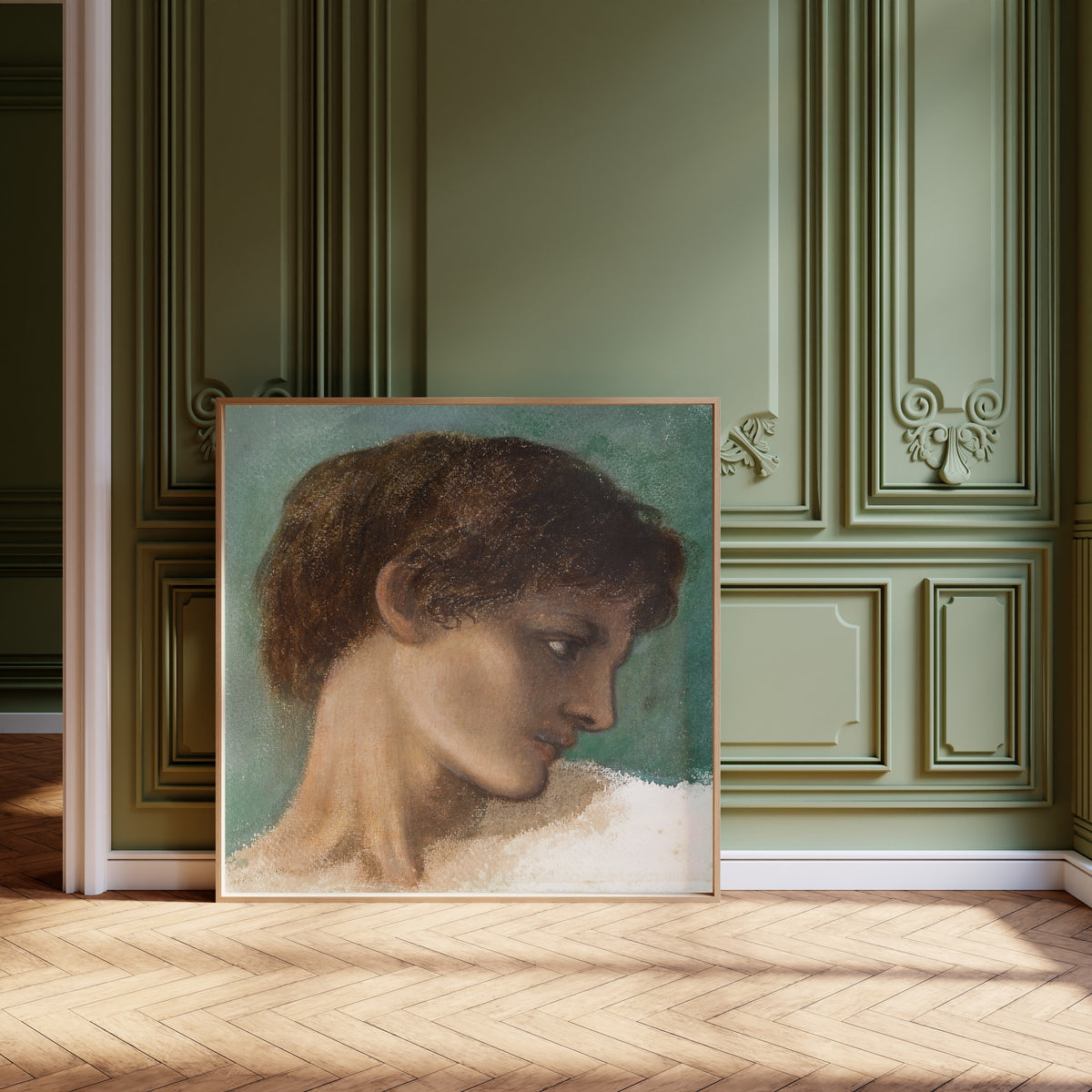 Edward Burne-Jones — Head of a Young Man | Pre-Raphaelite Art Print