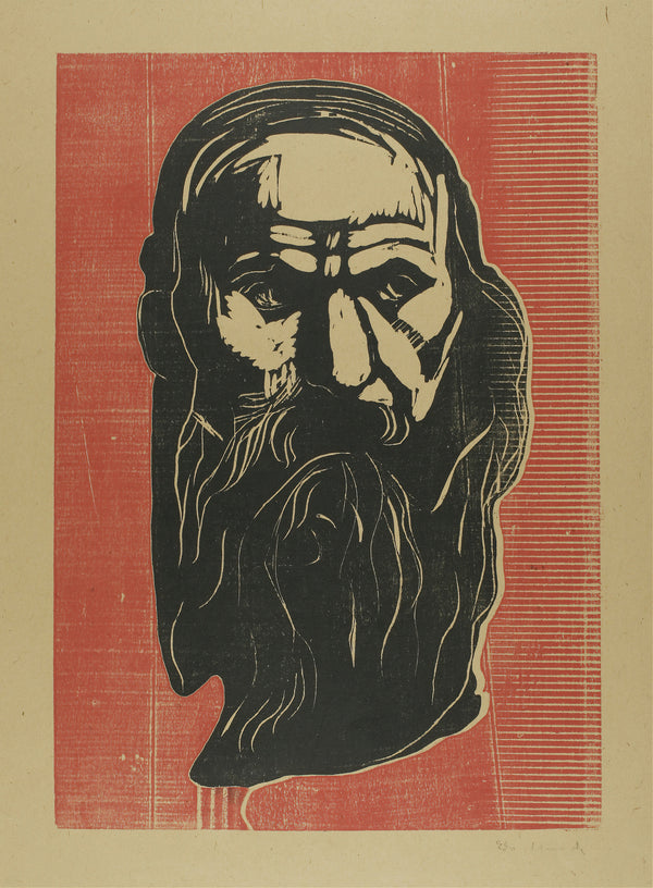Edvard Munch — Head of an Old Man with Beard | Expressionist Fine Art Print