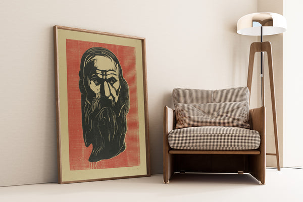 Edvard Munch — Head of an Old Man with Beard | Expressionist Fine Art Print