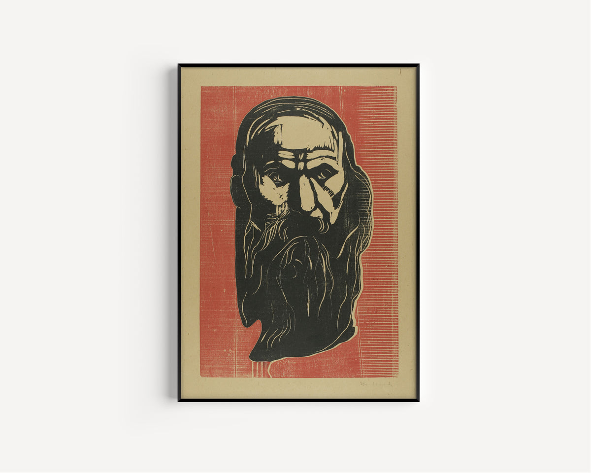Edvard Munch — Head of an Old Man with Beard | Expressionist Fine Art Print
