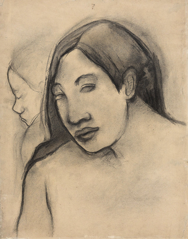 Paul Gauguin — Heads of Tahitian Women, Frontal and Profile Views | Fine Art Print