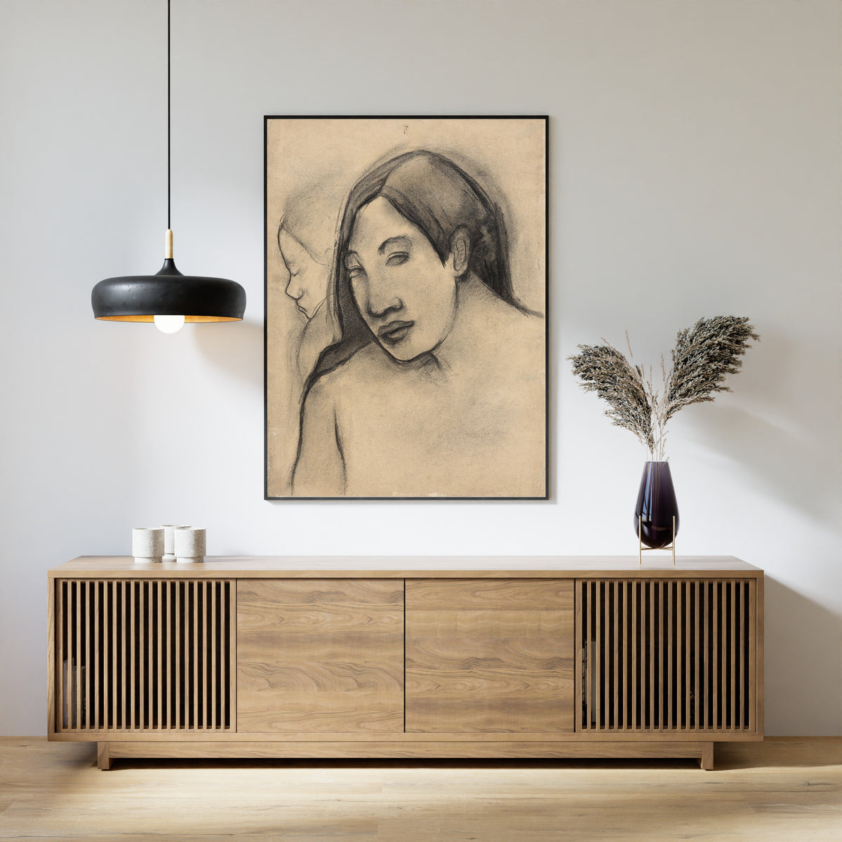Paul Gauguin — Heads of Tahitian Women, Frontal and Profile Views | Fine Art Print