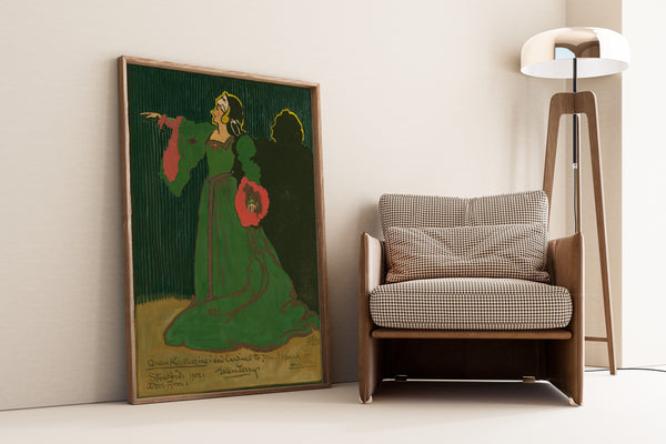 Pamela Colman Smith — Henry VIII: Ellen Terry as Queen Katharine | Shakespeare Illustration Print