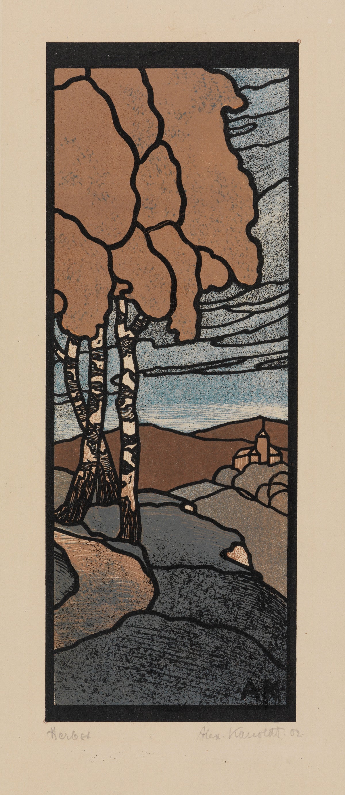 Alexander Kanoldt — Herbst | Woodcut Print