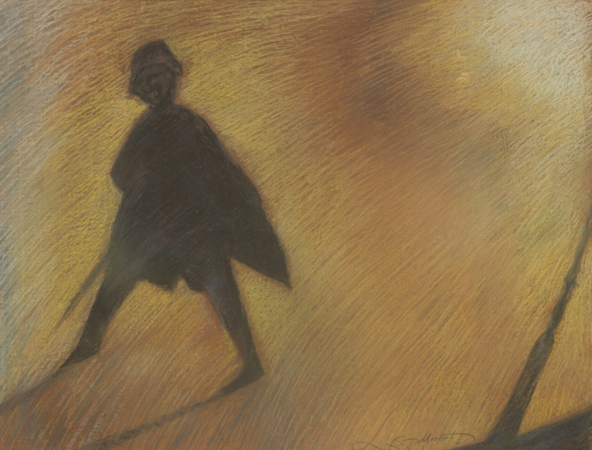 Léon Spilliaert — Het einde van een mooie dag – Figuur in tegenlicht | Symbolist Art Print
