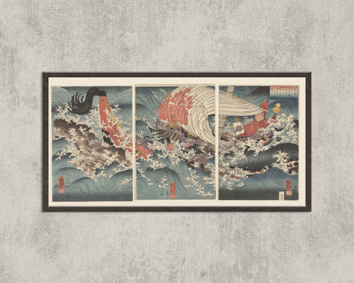 Utagawa Kuniyoshi — The Story of Ship Captain Yojibei | Japanese Woodblock Print (Ukiyo-e)