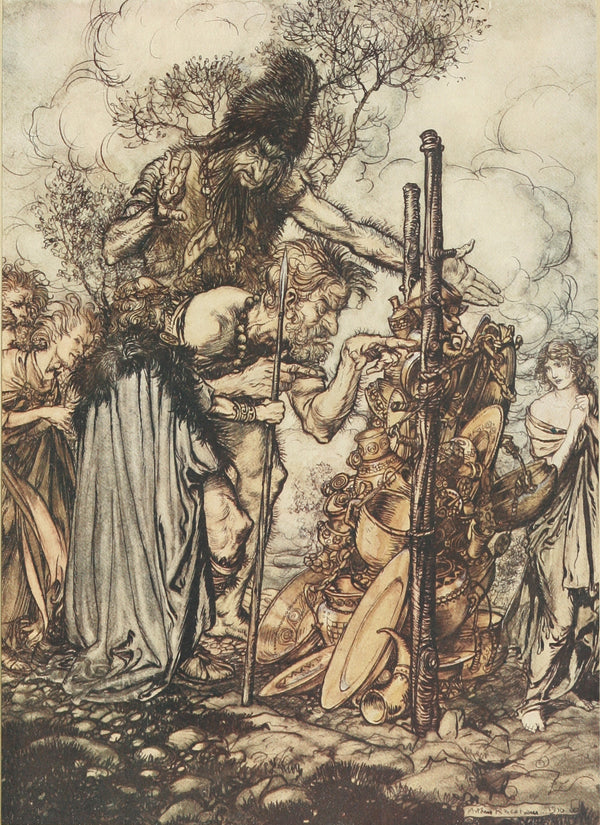 Arthur Rackham — Hey! Come Hither, and Stop Me This Cranny! | Wagner Illustration Print