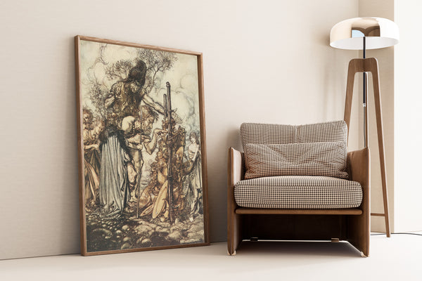 Arthur Rackham — Hey! Come Hither, and Stop Me This Cranny! | Wagner Illustration Print