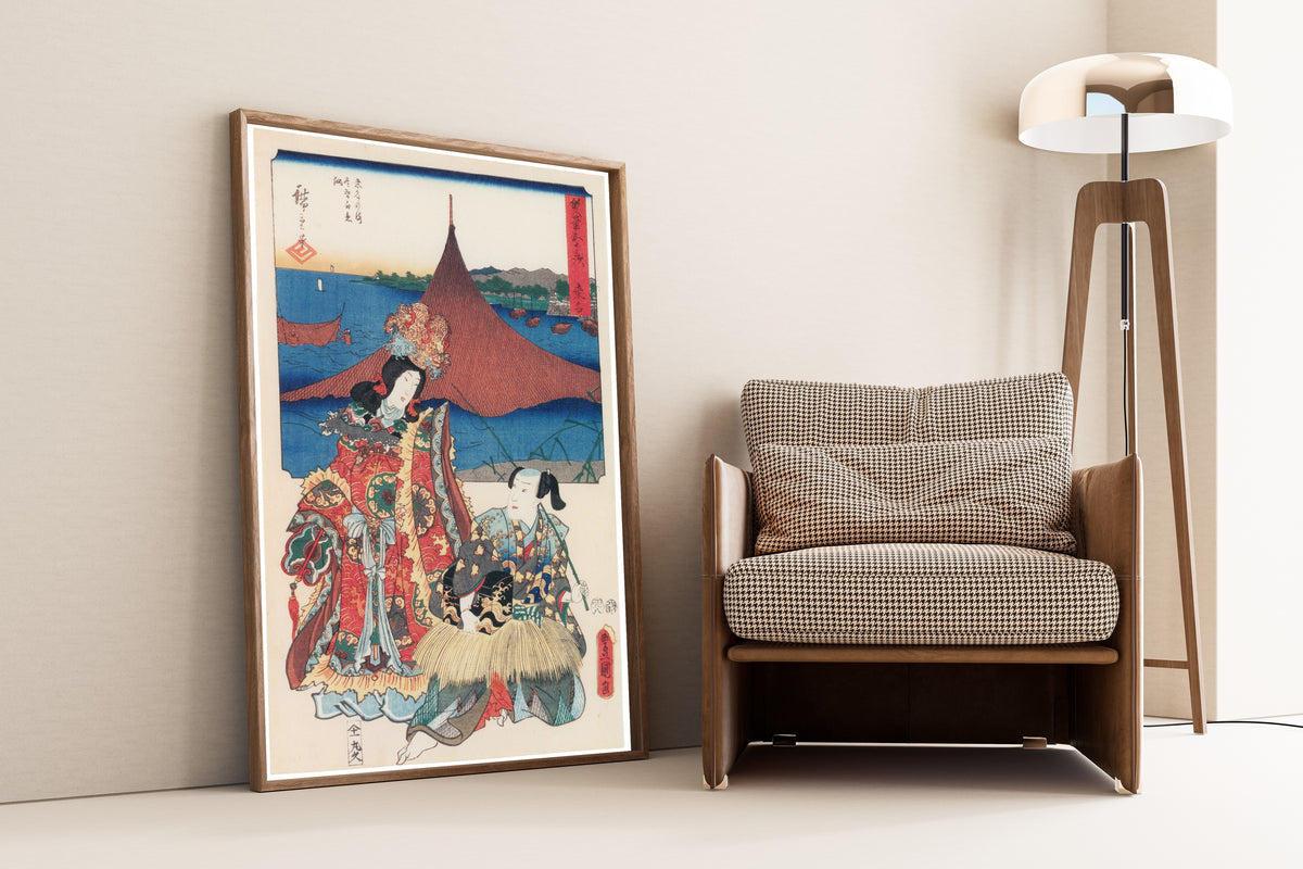 Utagawa Hiroshige & Utagawa Kunisada — Fifty-three Stations by Two Brushes: Kuwana | Japanese Woodblock Print (Ukiyo-e)