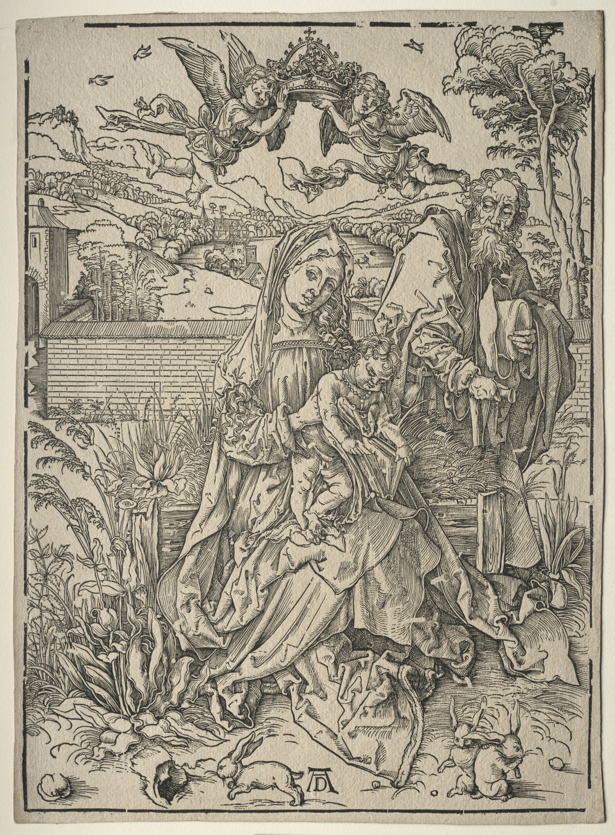 Albrecht Dürer — Holy Family with the Three Hares | Woodcut Print