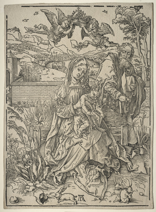 Albrecht Dürer — Holy Family with the Three Hares | Woodcut Print