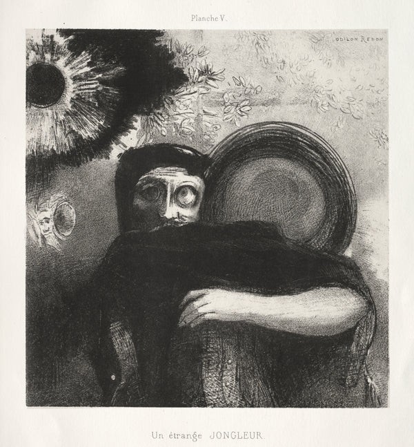 Odilon Redon — Homage to Goya: A Strange Juggler | Symbolist Art Print