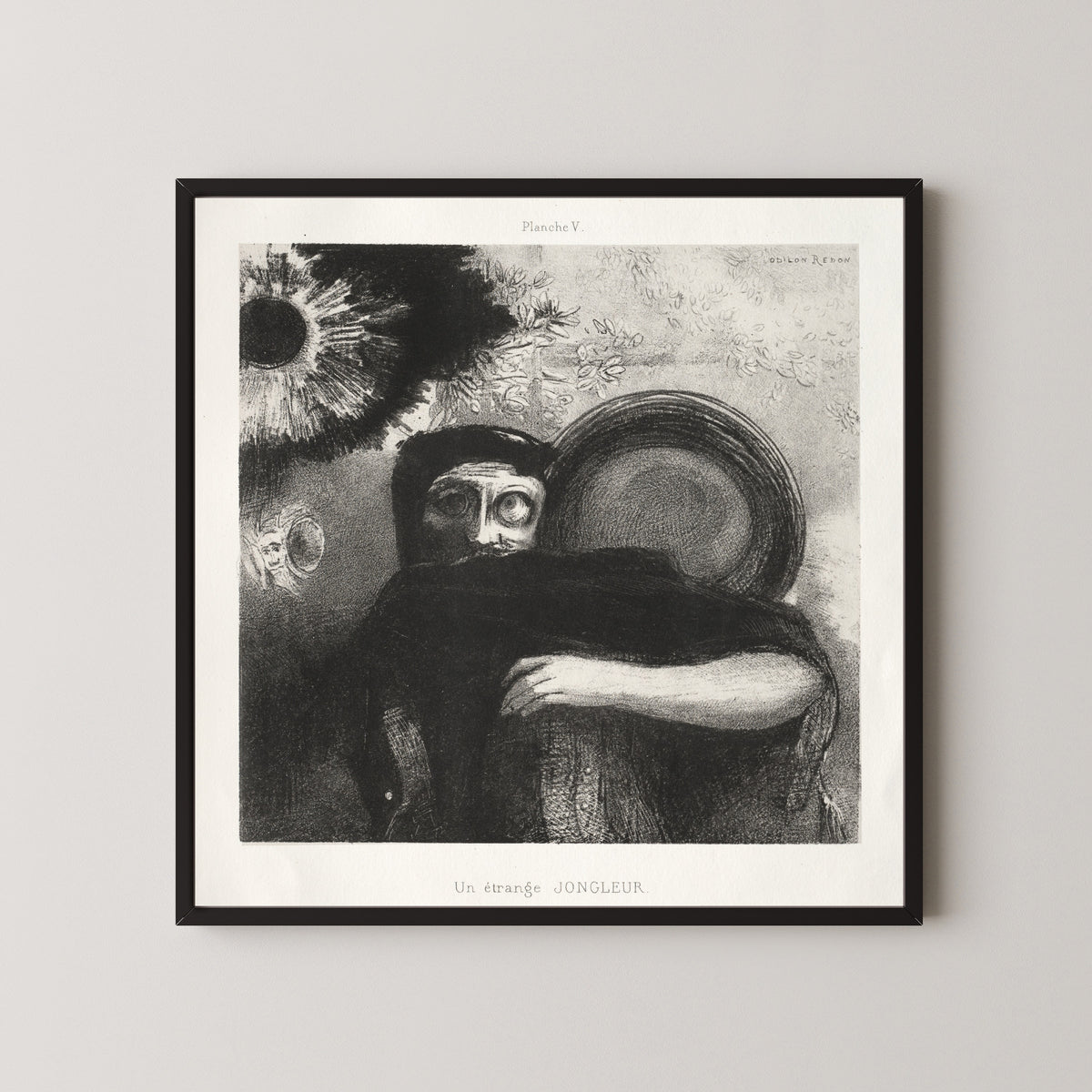 Odilon Redon — Homage to Goya: A Strange Juggler | Symbolist Art Print