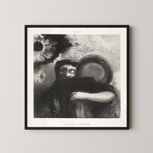 Odilon Redon — Homage to Goya: A Strange Juggler | Symbolist Art Print