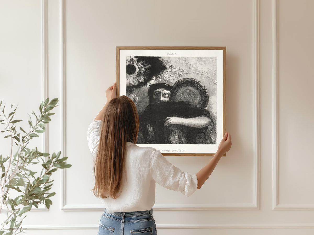 Odilon Redon — Homage to Goya: A Strange Juggler | Symbolist Art Print